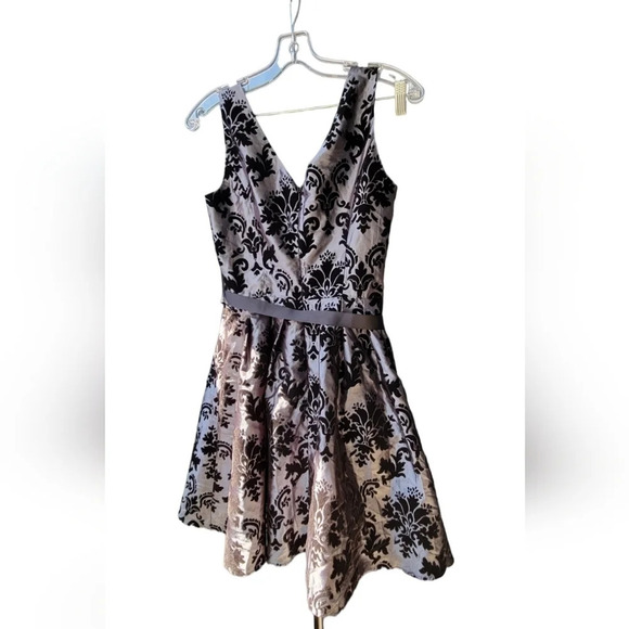 Black Collection Black Velvet  Cocktail Dress Sleeveless Small - Picture 4 of 16